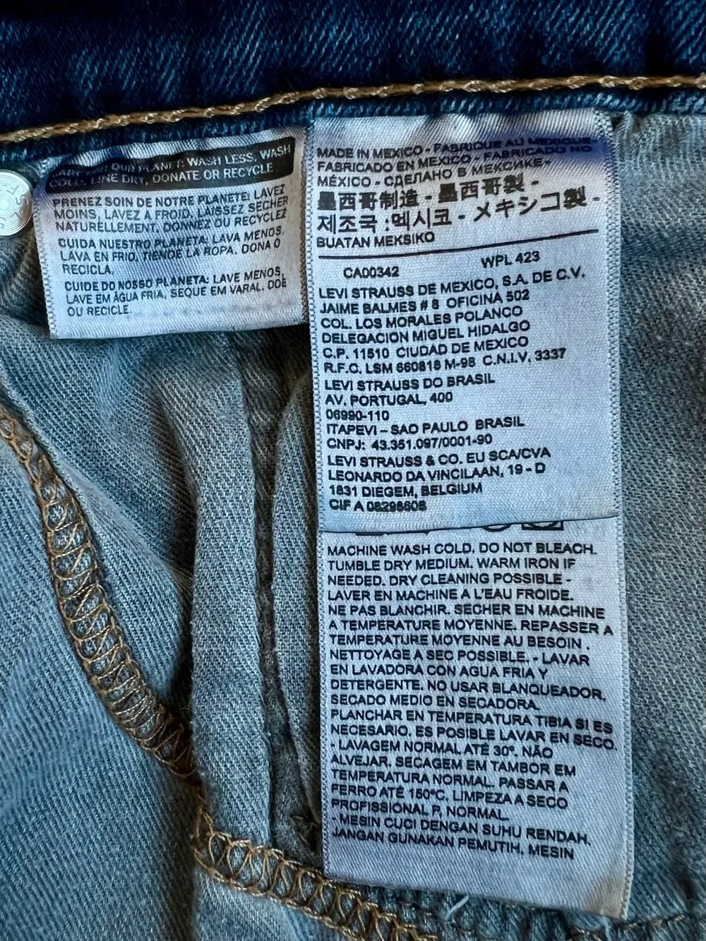 Levi Strauss &  Co. Men's Dark Blue 505 Jeans